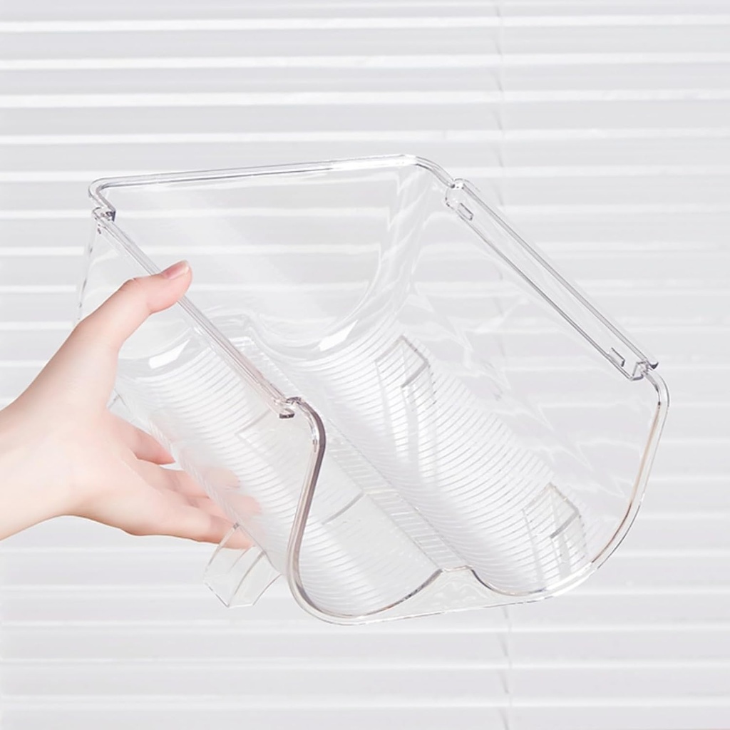 Water Bottle Organizer Holder, Stackable Wine Rack for Cabinet Countertop Refrigerator (2-Bottle)