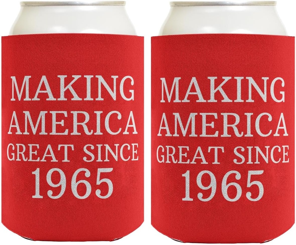 60th Birthday Gifts for All Making America Great Since 1965 2-Pack Can Drink Thermocoolers
