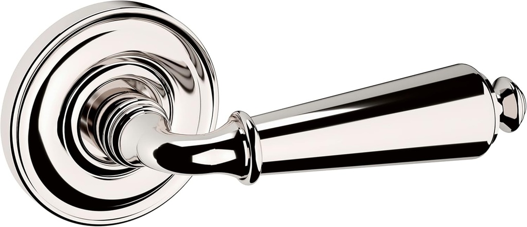 Baldwin 5125.Pass 5125 Passage Door Lever Set with 5048 Rose from The Estate Collection - Lifetime Polished Nickel