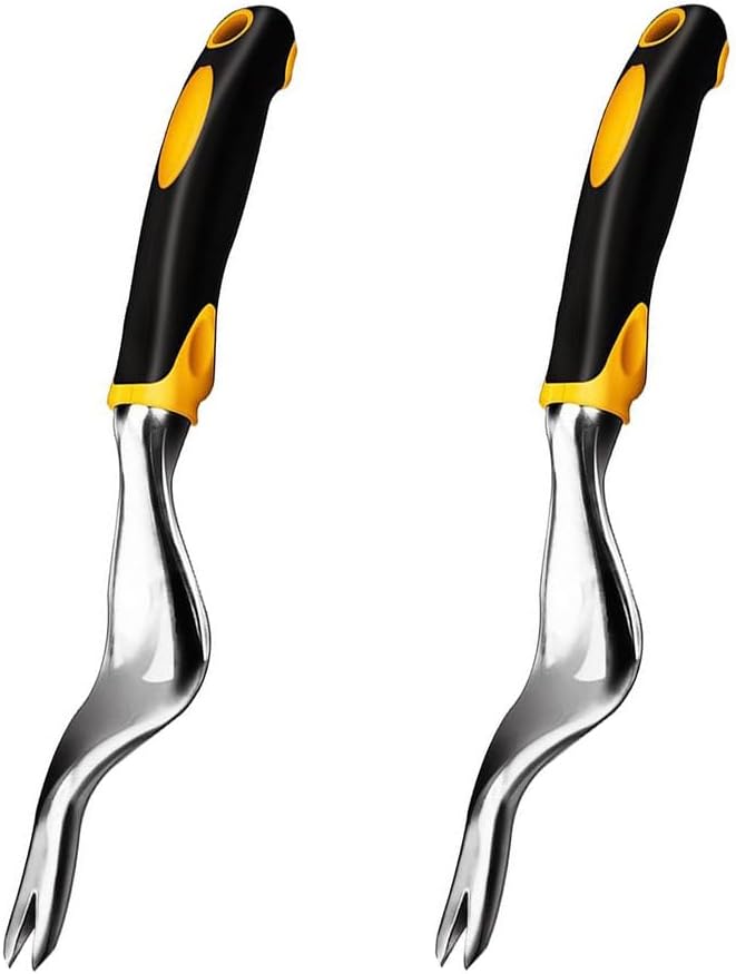 SagaSave 12in Weed Puller Weeder Hand Metal Tool Durable Garden Weeding Tool for Gardening Weed Digger Dandelion Garden Lover Gift(2 Pack)