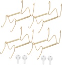 ABOOFAN 4pcs Invisible Spring Wall Plate Hangers Metal Hanger Coating Heavy Duty Hooks for Hanging Plates