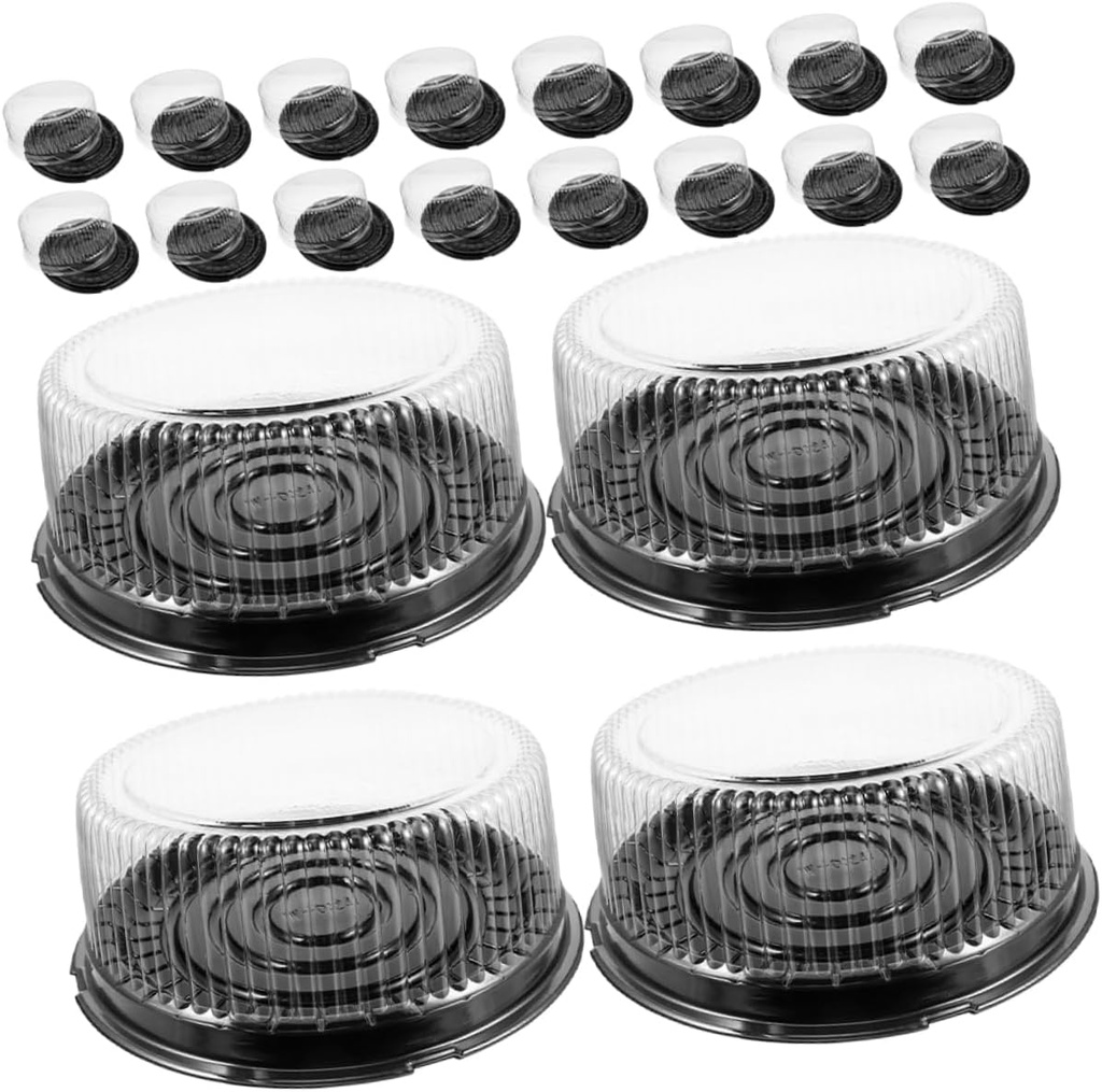 Cabilock 20pcs Cake Carrier Lids Cake Boxes Airtight Packaging Boxes for Baking Cheesecake Holder User-friendly Design