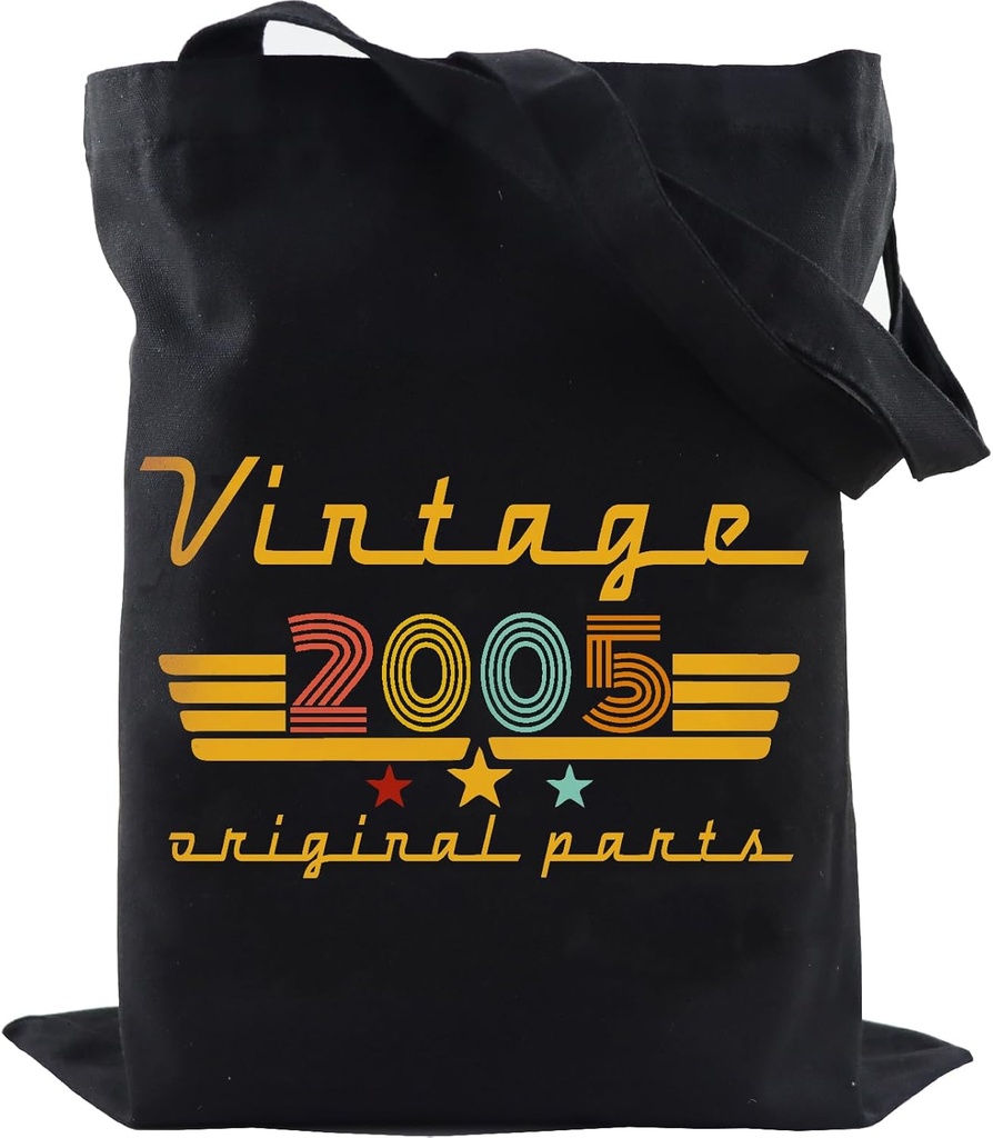 2000 2001 2002 2003 2004 2005 2006 2007 2008 2009 Birthday Gifts for Women, Reusable Canvas Tote Bag for Traveling