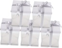 5pcs Transparent Cake Display Boxes Birthday Bakery Packing Container for Outdoor Events and Parties Food- Material