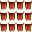 Vikko 3.75 Ounce Shot Glasses, Set of 12 Small Liquor and Spirit Glasses, Durable Tequila Bar Glasses For Alcohol and Espresso Shots, 12 Piece Large Shooter Glass Set