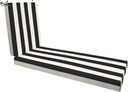 Honeycomb Outdoor Chaise Lounge, 22.5 x 70, Cabana Stripe Black & Ivory Chair Cushion for Patio Furniture
