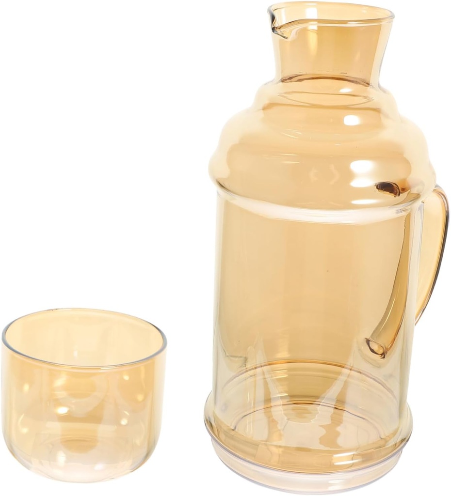 Vintage Glass Iced Tea Pitcher High-temperature Resistant Kettle for Juices and Beverages Design for Home and Nightstand Use