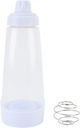 Batter Mixer and Dispenser Pancake Batter Mixer Dispenser Bottle with Mix Ball Wire Silicone Whisk Squeeze Kitchen Shaker Baking Tool 1000ML for Cupcakes Muffins Crepes