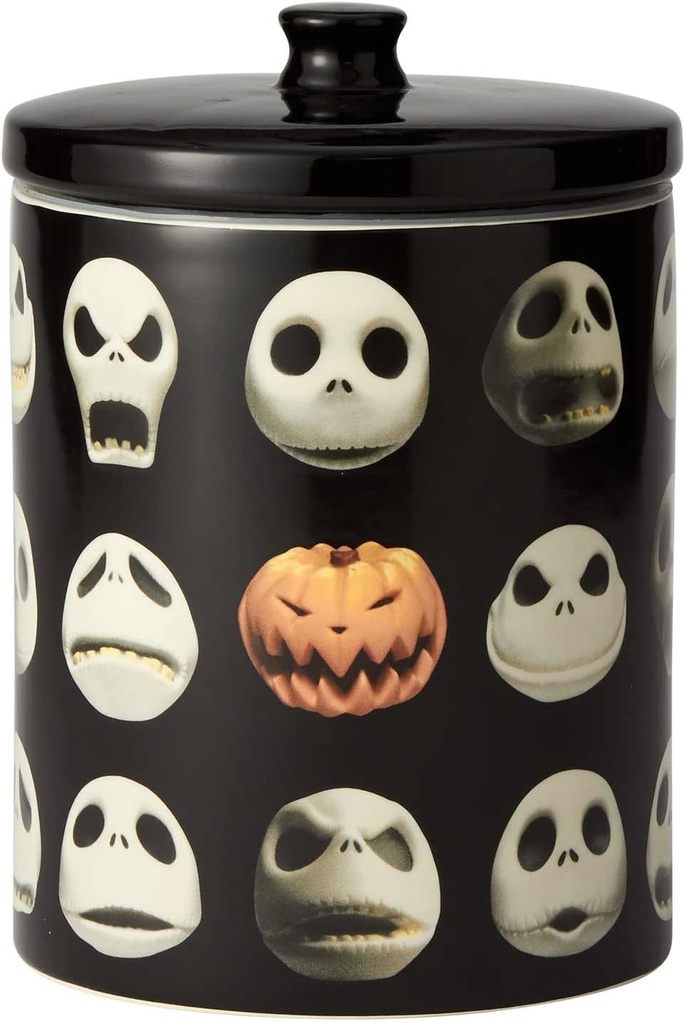 Enesco 6001019 Disney Ceramics The Nightmare Before Christmas Jack Skellington Cookie Jar Canister, 9.25 Inch, Black