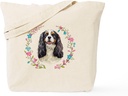 CafePress Cavalier King Charles Spaniel Gifts Tote Bag Reusable Natural Beige Canvas Shopping Bag