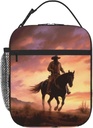 Lunch Box for Women Cowboy West Lunch Bags for Men Lunchbox Insulated Lunch Bag Reusable Lunch Boxes