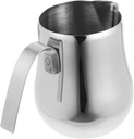 Stainless Drip Pot with Long Handle Milk Frothing Pitcher for Espresso and Tea Heat Resistant Home Brewers 1L Capacity