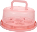 7pcs Portable Cupcake Carrier with Handle Transparent Cake Packing Box for Desserts Airtight Lid Safe Pp Material Birthdays Holidays and Events