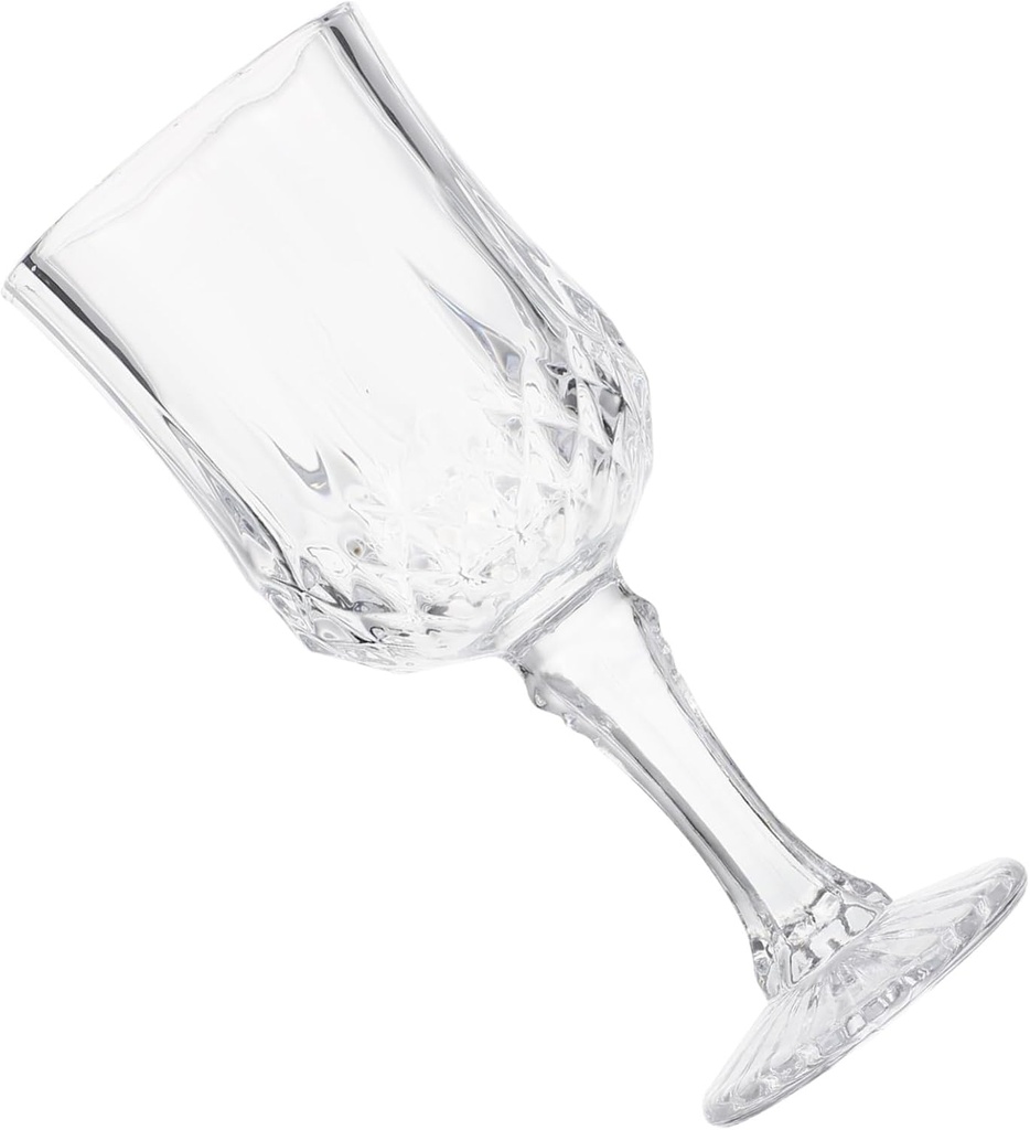 BESTOYARD Thick Diamond Stemmed Glass Wine Goblet – 10 oz Drinking Cup for Red Wine Parties and Cocktails – Elegant Beverage Glassware for Weddings and Celebrations