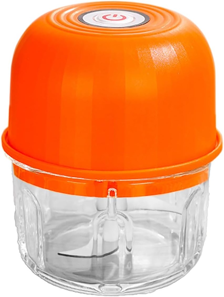 ‌260ML Electric Meat Grinder & Food Chopper, USB Rechargeable Multifunctional Kitchen Processor for Baby Food, Onion, Ginger, Garlic, Chili - 40W Quiet Motor, Dishwasher-Safe with 260ml Glass Bowl