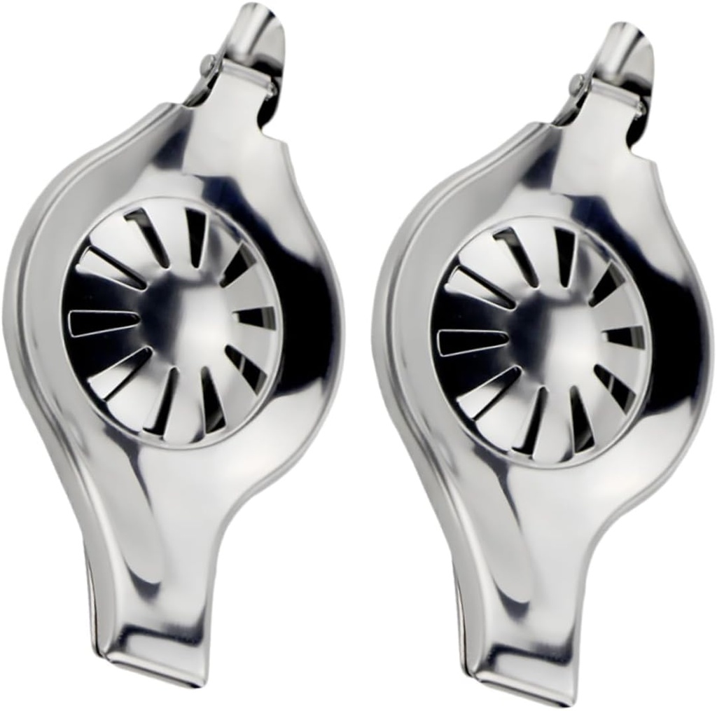 Amosfun 2pcs Fruit Squeezer Stainless Steel Lemon Juicer Squeezer Machine Lemon Orange Tool