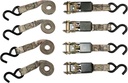 RPS Outdoors SI-2067 Mossy Oak Break-Up Infinity Camo 1" x 8' Ratchet Tie Down Straps (300 lb Safe Working Load / 900 lb Tension Strength), 4 Pack