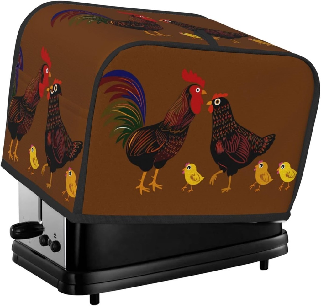 Oven Cover Kitchen Bread Machine Protector,2 Slice Toaster Cover For Home,Kitchen Small Appliance-Chicken Farm Animal