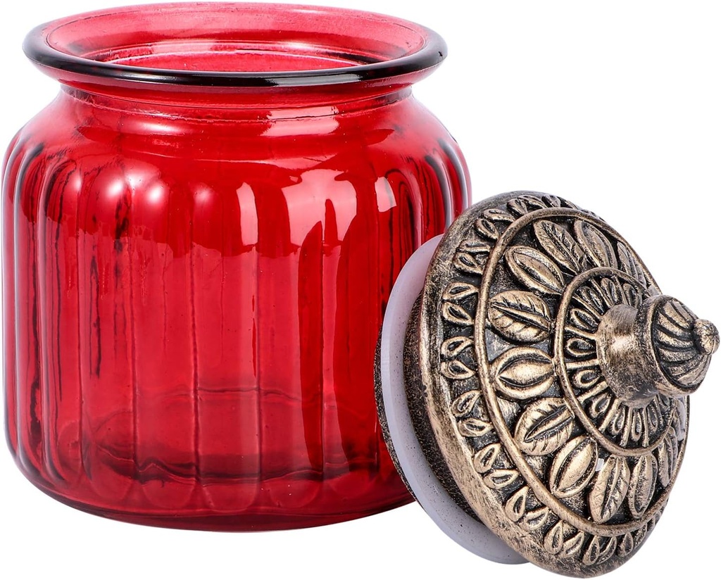 BESPORTBLE Airtight Glass Jar with Resin Cap 5.7 X 4.33 Inches Sealed Food Storage Canister for Kitchen Organization and Home Use