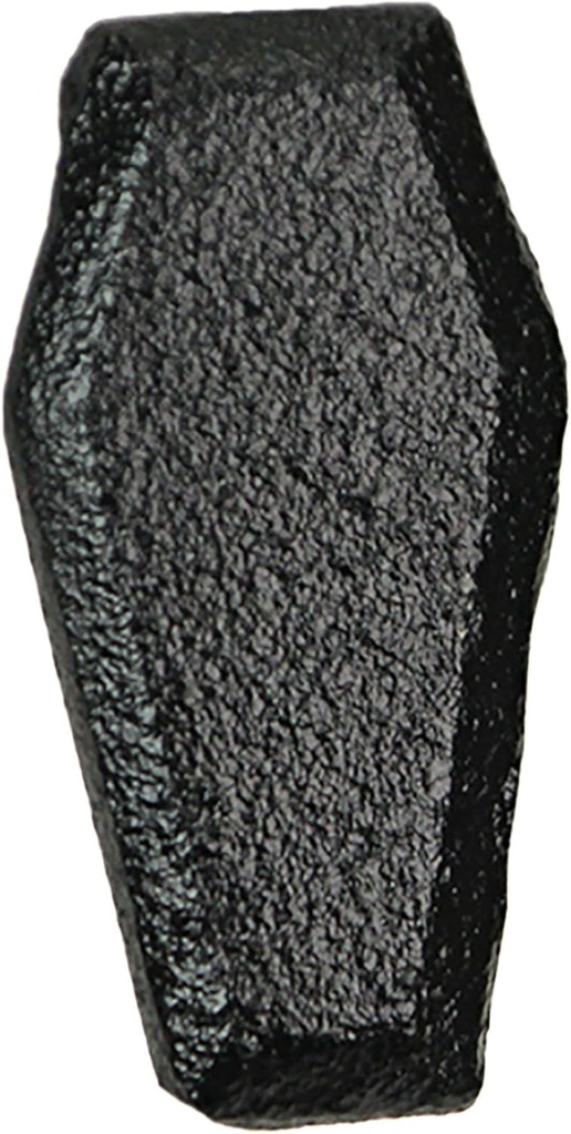 Zeckos Gothic Black Cast Iron Coffin Drawer Pulls – 6-Piece Set, 2.5" Long, 1.5" High - Dark Elegance for Cabinets, Drawers, and Gothic Decor