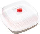 High Temperature Microwave Food Steamer for Dumplings and Vegetables Ventilation Lid for Prep Kitchen Single Design