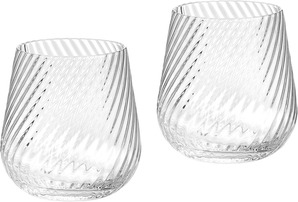 THINGS REMEMBERED Vera Wang Crystal Swirl Tumbler Glass Set