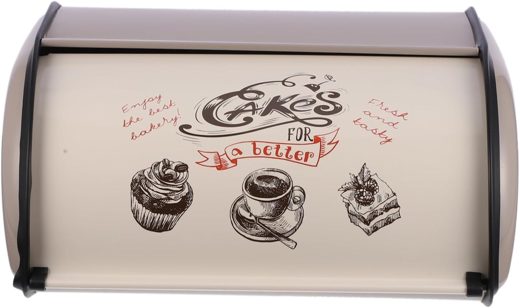 STOBAZA 1pc Iron Bread Storage Box Fresh Bread Container Lids Snack Fruit Storage Bin for Home Bakery