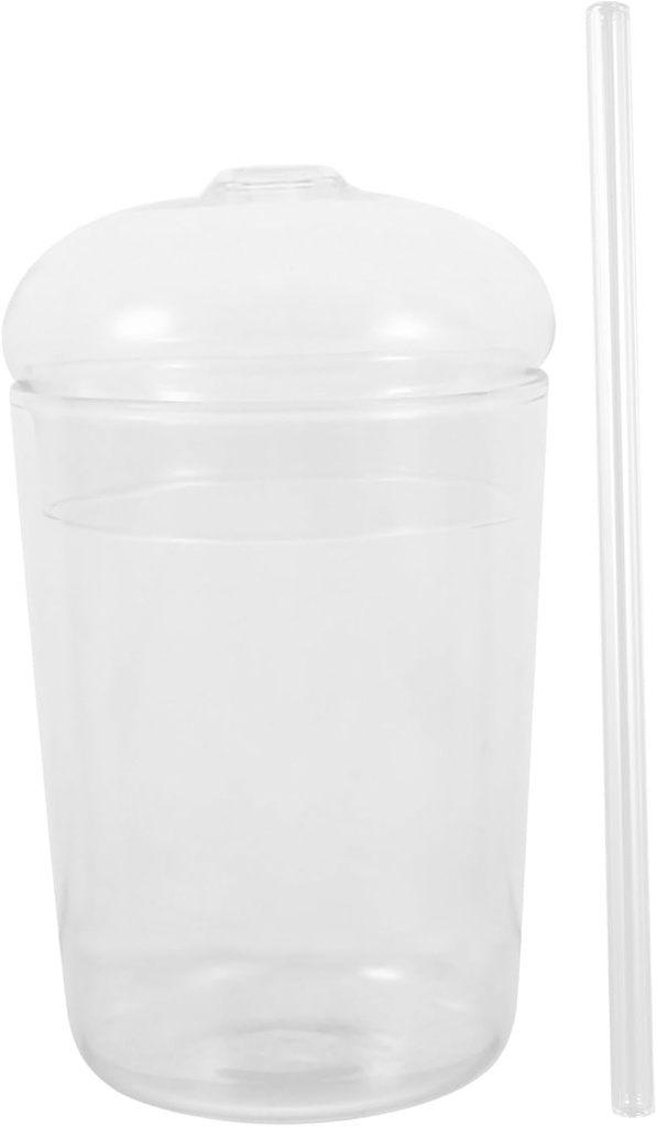 Large Capacity Straw Sippy Cup Glass Drinking Cup for Boys and Girls Straw for Milk Tea Iced Tea