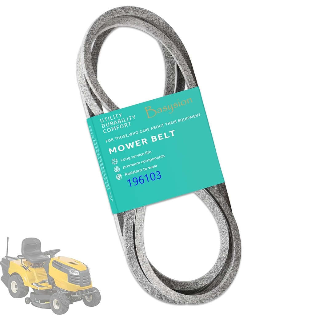196103 Lawn Mower Belt Mechanical Board Drive Belt Replacement Part, Compatible with AYP Husqvarna 532196103 58768701 Ariens 21546382, 54" for Craftsman t110 Deck Belt 33155 GTH2654 YTH2454 B22L