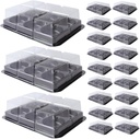 50pcs Moon Cake Boxes Mini Cupcake Container Muffin Cake Container Box Multipurpose