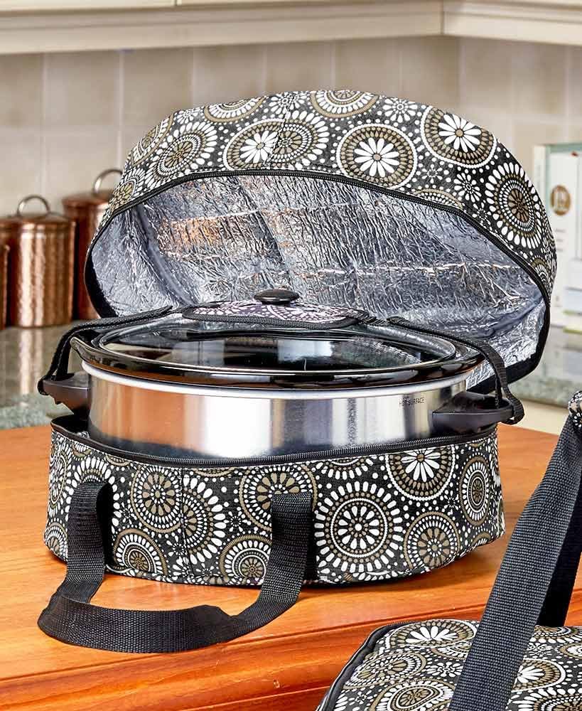 Carrier for Casserole or Slow Cooker - Black Medallion Slow Cooker