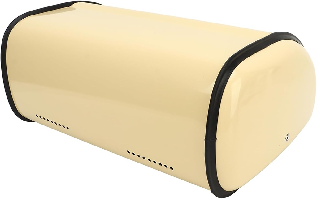 Metal Bread Box, Bread Storage Box, Champagne Color Small Drum Type Metal Bread Bin, Metal Bread Holder for Kitchen Countertop Living Room
