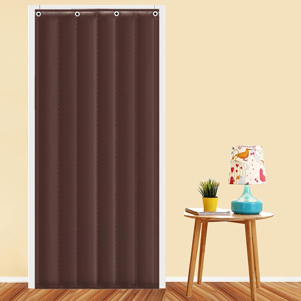 SYTH Thermal Insulated Door Curtain,Household Soundproof Thicken Front Door Curtain,Noise Reducing Blackout Panel Drapes,Windproof Waterproof for Air Conditioner Heater Room/Kitchen