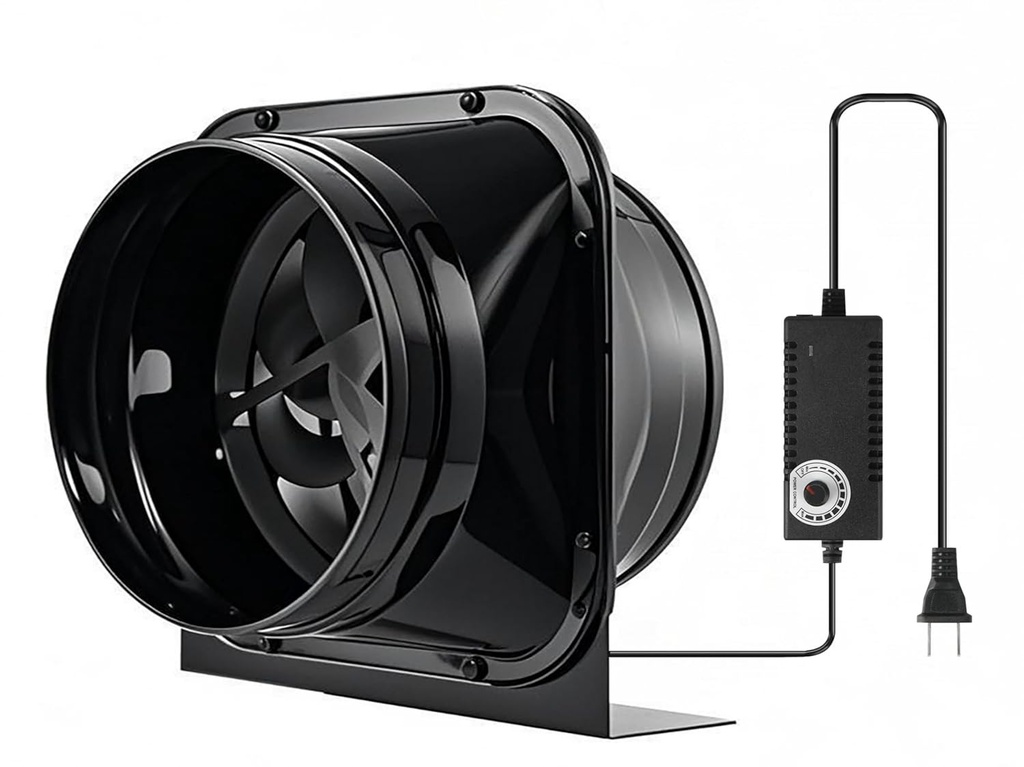 10 Inch Inline Duct Ventilation Exhaust Fan 1020CFM Duct Intake Fan High Efficiency Air Fan Quiet Copper Motor for Ducting Vents Bathroom Kitchen Grow Tents Hydroponics (10 Inch-1020 CFM)