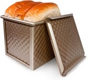 Loaf Pan with Lid Nonstick Bread Toast Mould Mini Square Toast Box for Home Baking Ideal Baking Set Gift for Bread Lover