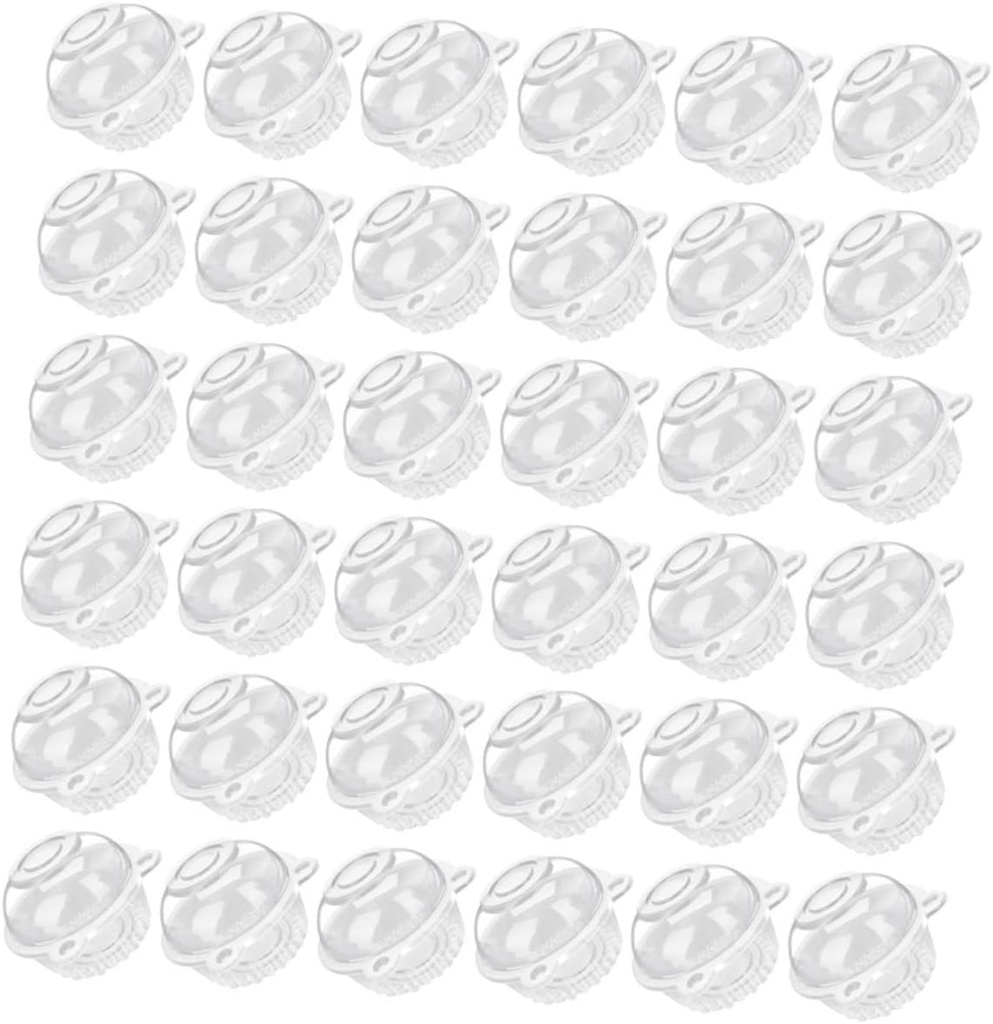 GLEAVI 100pcs Cupcake Holders Disposable Individual Cake Containers Lids for Muffins Pudding and Desserts