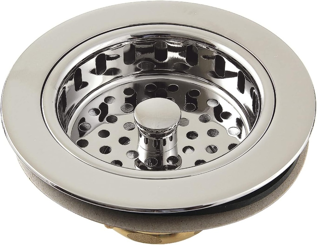Kingston Brass KBS1006 Kitchen Sink Basket Strainer, Polished Nickel
