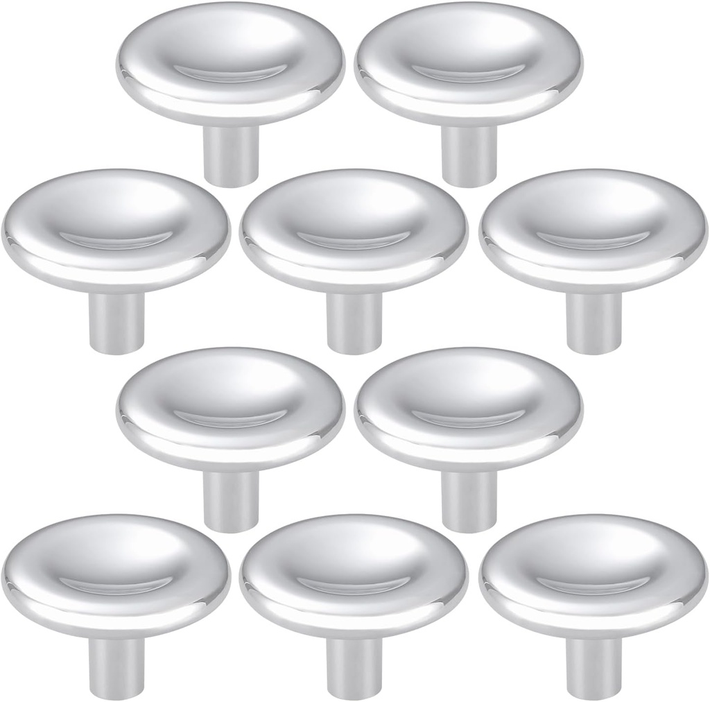 NEGS 1.57-inch Polished Chrome Cabinet knobs Dresser knobs Drawer knobs Bright Silver Cabinet knobs Wine Cabinet Liquidation of inventory10-Piece Set (Solid 43g