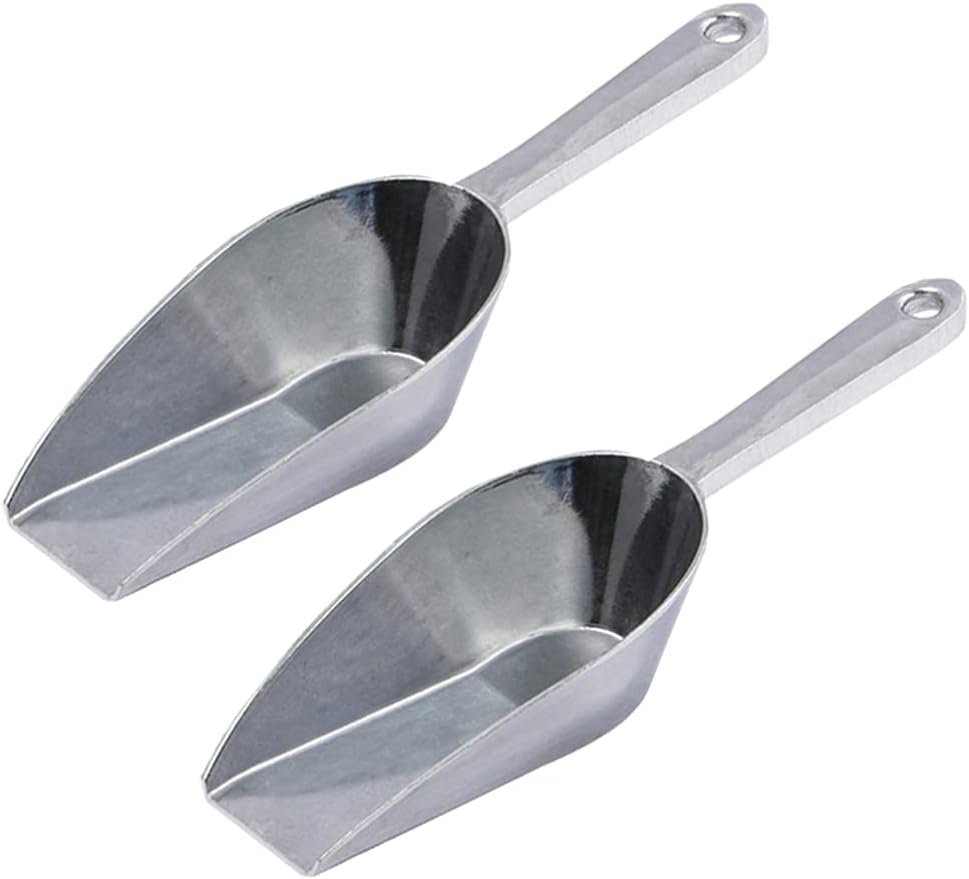 DOITOOL Ice Scoop for Freezer Bin Supermarket Supply Professional Ice Shovel Aluminum Alloy Square Mouth Scoop