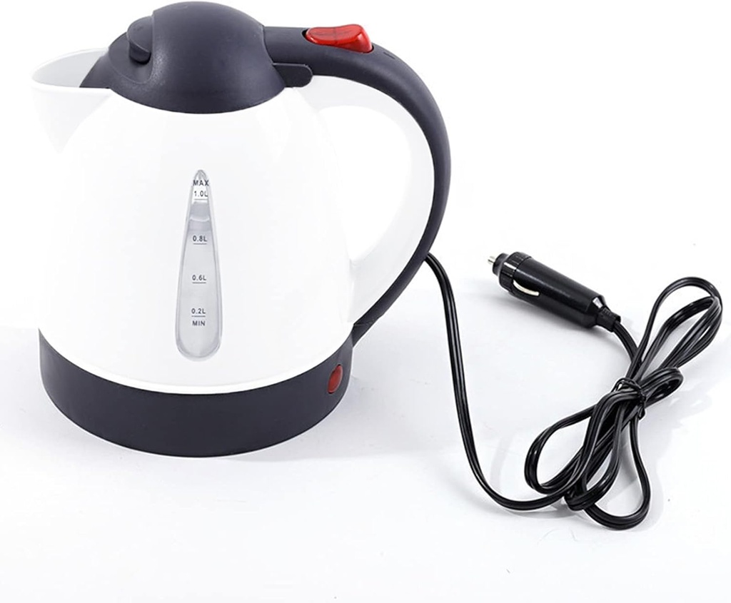 Boiling Hot Water Car Kettle Electric Automatic Shut Off,Portable Water Heater Boiler Stainless Steel Kettle Electric,Travel Coffee Tea Pot Electric Kettles,12v DC Cigarette Lighter,1000ml