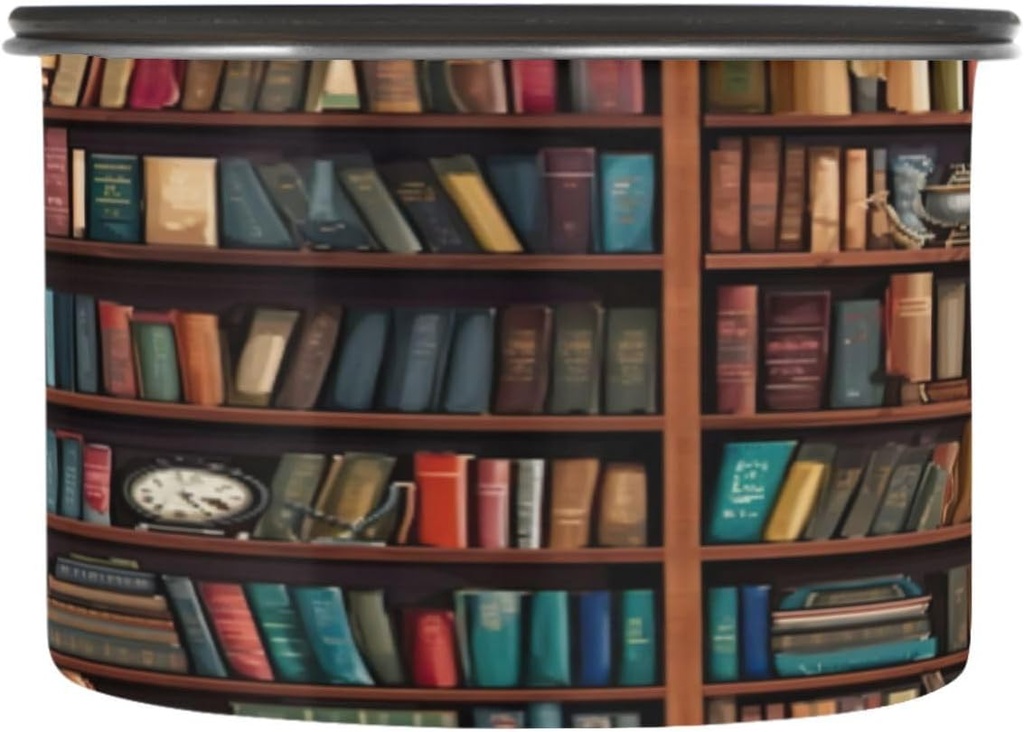 Blueangle Airtight Stainless Steel Coffee Canisters with Clear Lids - 17oz Bookshelf Food Storage Containers for Kitchen Pantry, Snacks, Candy, Spices, Sugar, Tea（26）