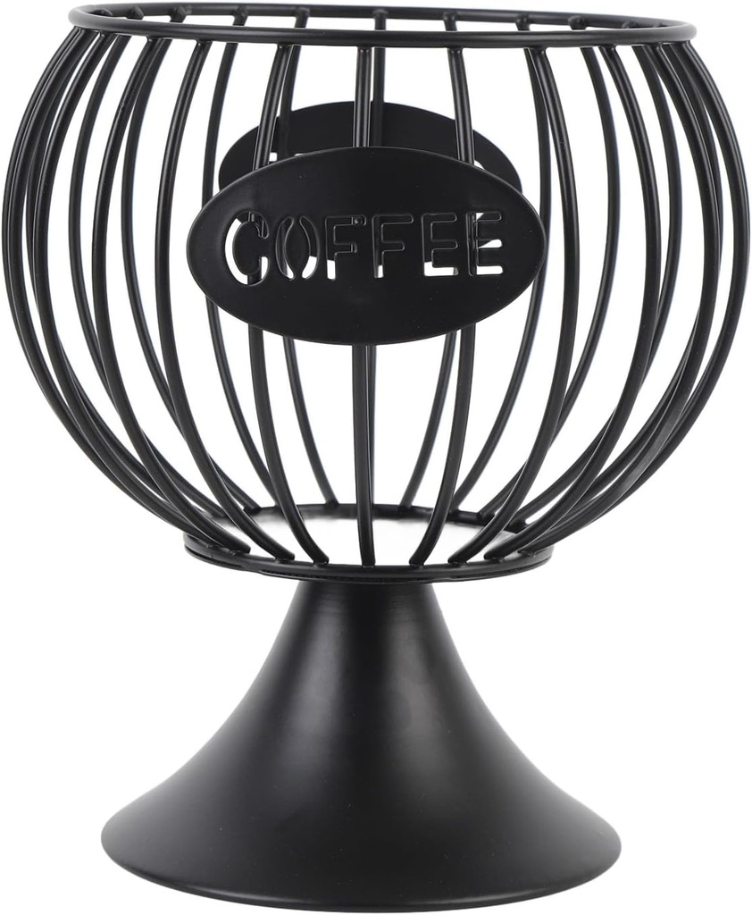 Coffee Pod Basket Holder, Weighted Base Iron Modern Coffee Capsule Holder for Home Desktop Ornament