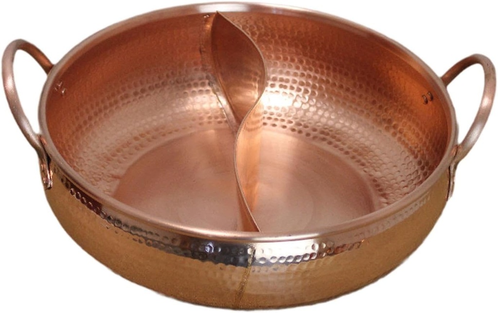 Compartment Hot Pot with Handles for Group Dining And Outdoor Adventures, 30cm