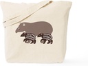 CafePress Tapir Family A Tote Bag Natural Canvas Tote Bag, Reusable Shopping Bag