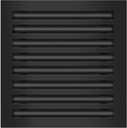 BUILDMART - 16x16 Modern AC Vent Cover - Decorative Black Air Vent - Standard Linear Slot Diffuser - Register Grille for Ceiling, Walls & Floors - Texas Buildmart