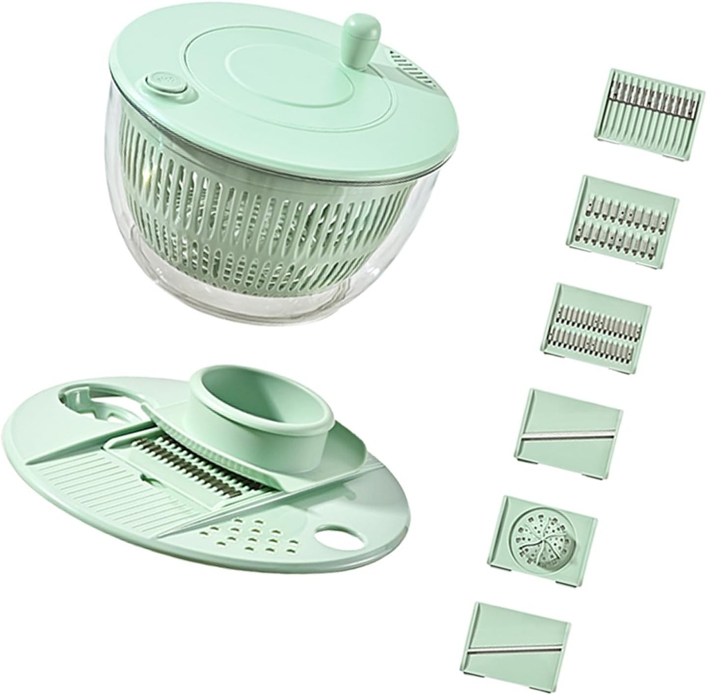 2 Tiers Stainless Steels Salad Dehydrator Double Layer Manual Dryer Vegetable Spinner Dryer Kitchen Tool Two Layer Vegetable Fruit Washer