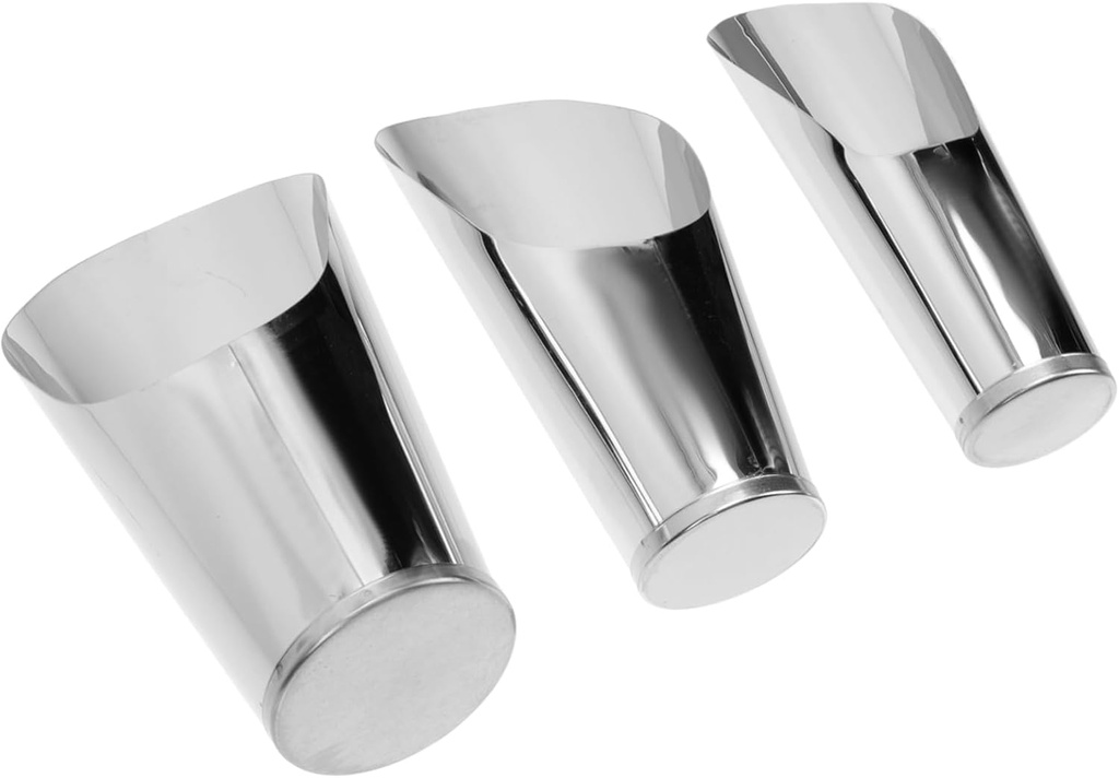 3pcs Stainless Steel Cultivation Buckets Shovel Cup for Gardening Potting and Bonsai Planting Lightweight and Versatile Hand Tools