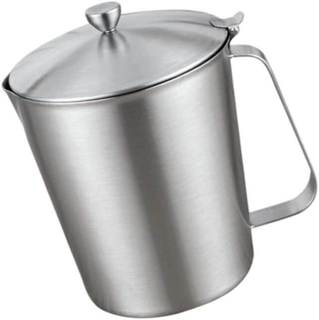 Luxshiny Stainless Steel Measuring Cup with Lid Graduated Coffee Pitcher for Espresso Latte Art for Baking Tea Rustproof Design
