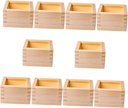 Mikinona 10pcs Japanese Sake Cup Box Sushi Restaurant Cake Holder Traditional Supplies