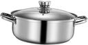 Stainless Steel Dual-flavor Hot Pot Induction Cooker Pot for Family Gatherings and Easy to Clean Cookware for Parties and Dinner Events